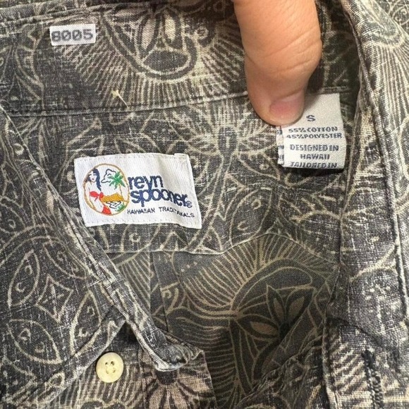 Reyn Spooner Men's Size Small Hawaiian Quarter Button Vintage Wash Aloha - Picture 4 of 5